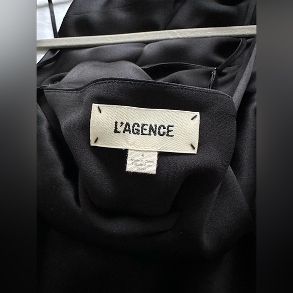 L’agence Serita Dress - 100% Silk.  Black, size 4, EUC! 🖤 - Picture 6 of 6